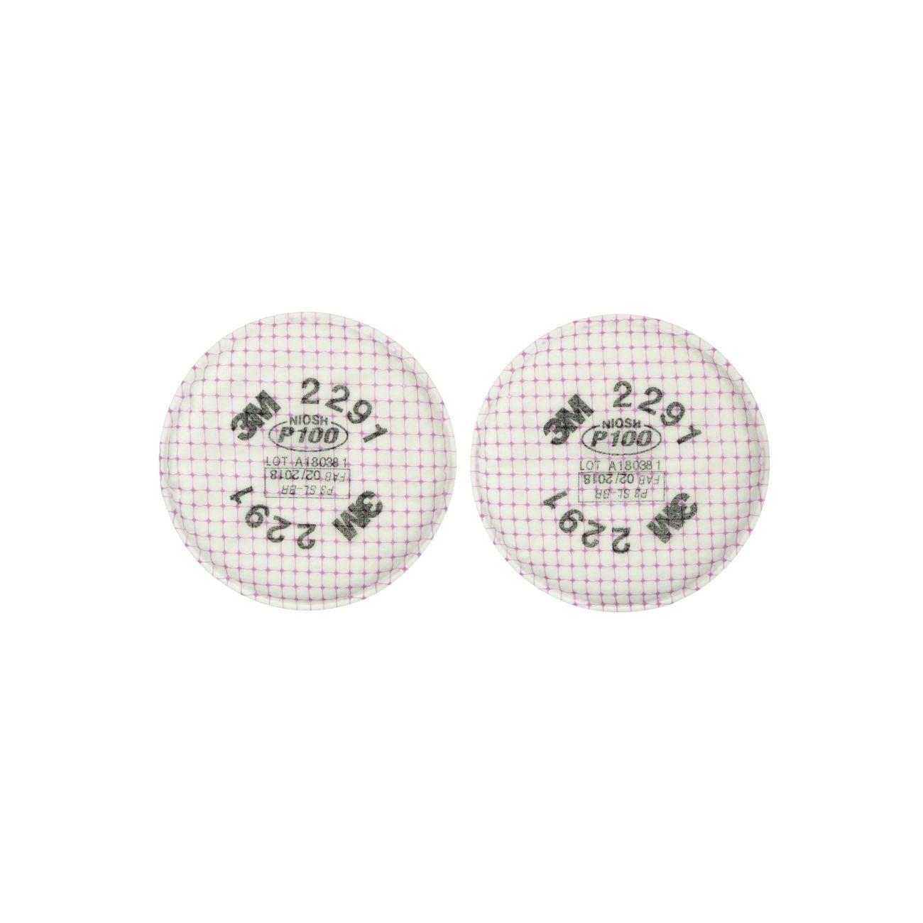 3M Advanced Particulate Filter, Model: 2291, Type: P100 Respiratory Protection, Packaging Qty: 100 per case