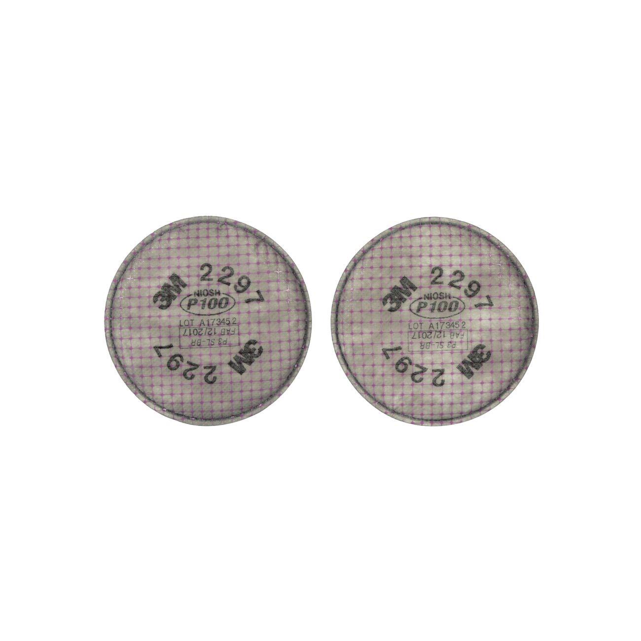 3M™ Advanced Particulate Filter 2297, P100, with Nuisance Level Organic Vapor Relief, 100 EA/Case 50 Packs