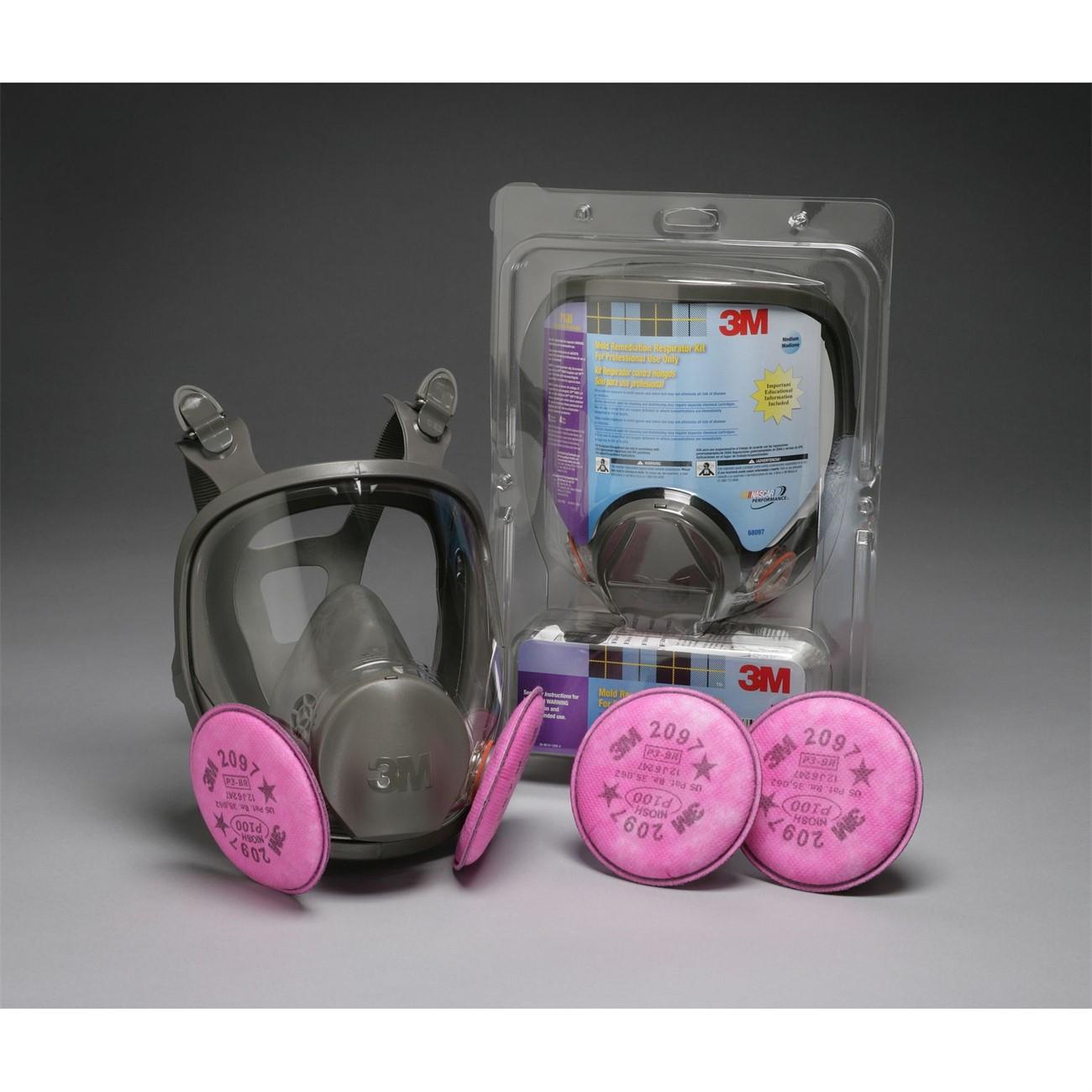 3M(TM) Mold Remediation Respirator Kit 69097, Respiratory Protection, Large  2 kits/Case