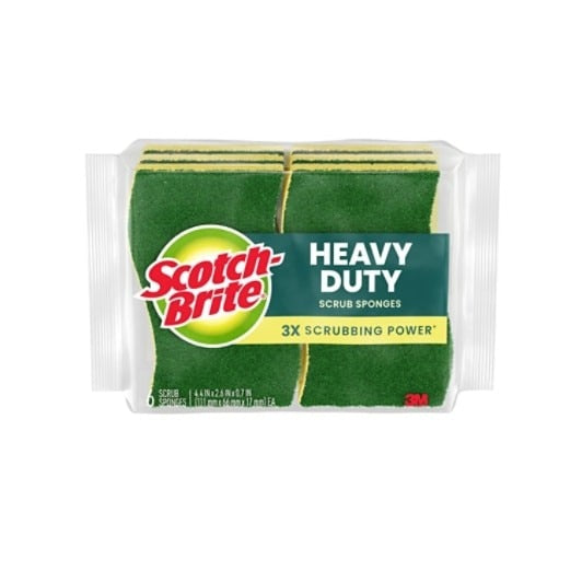 Scotch-Brite Heavy Duty Scrub Sponge 426, 6 PK/CS