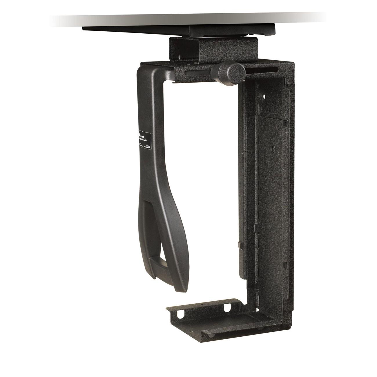 3M(TM) Under-desk CPU Holder CS200MB, with Swivel, Black