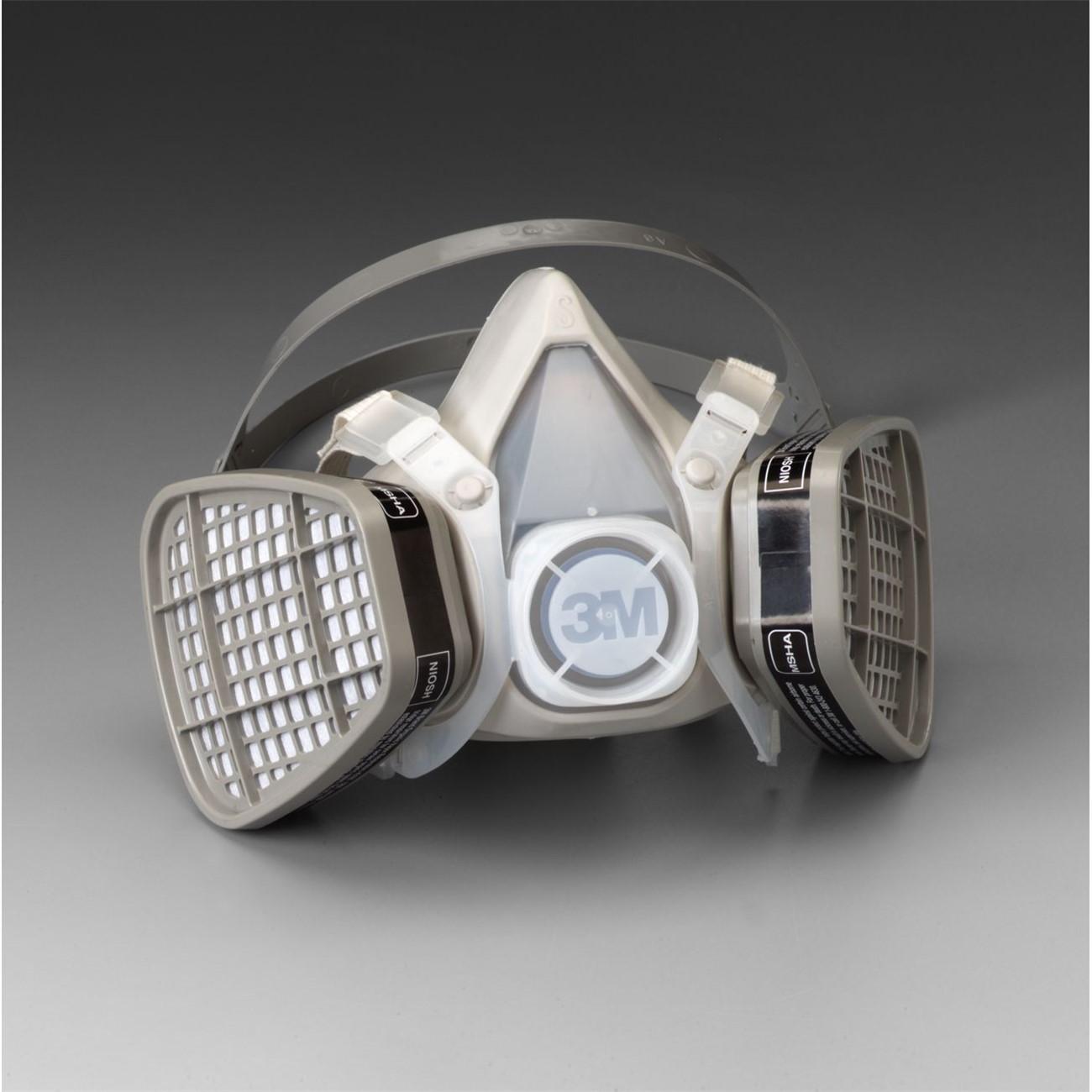 3M(TM) Half Facepiece Disposable Respirator Assembly 5101, Organic Vapor Respiratory Protection, Small 12/cs