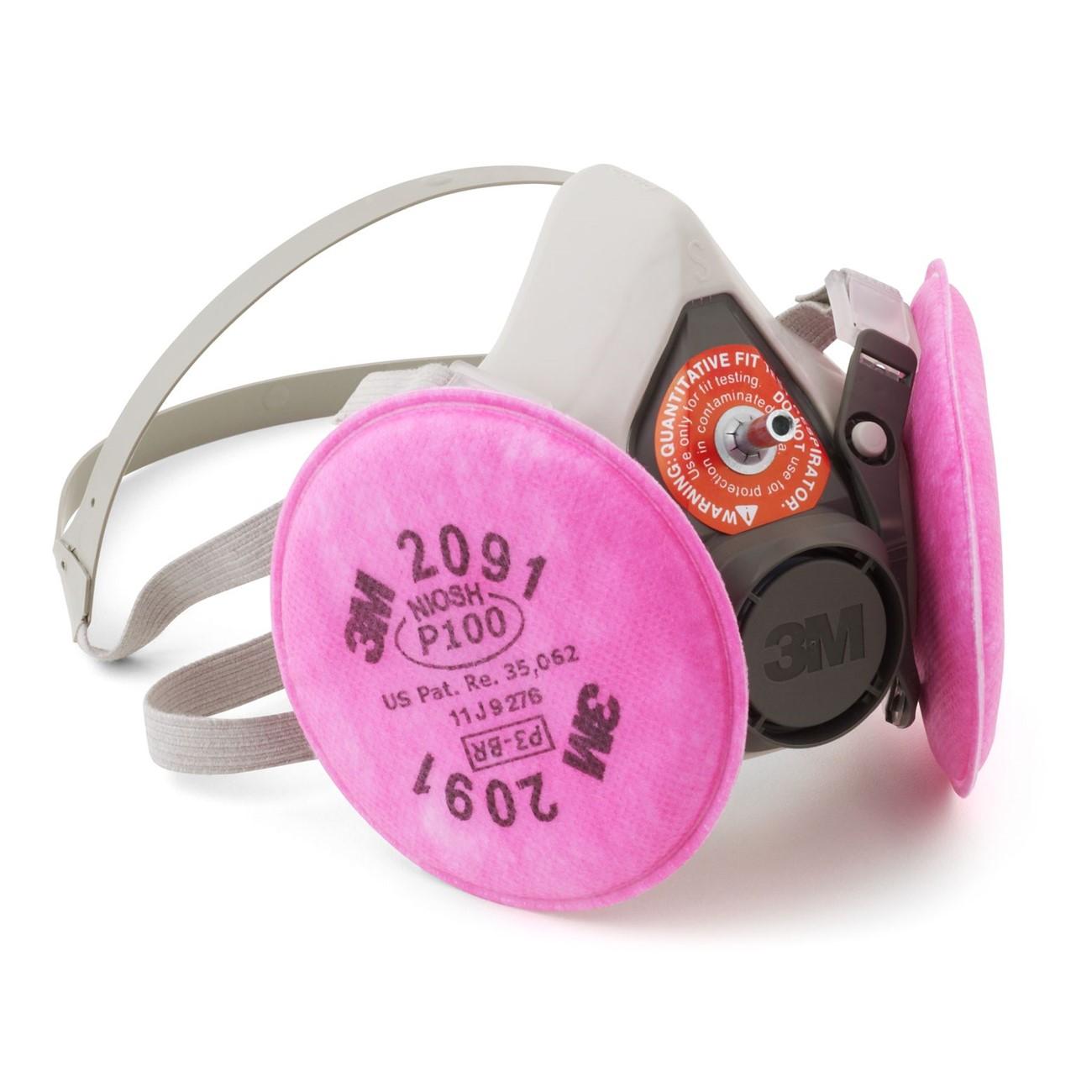 3M(TM) Probed Reusable Respirator Assembly 6100Q, Respiratory Protection, Small 4/cs