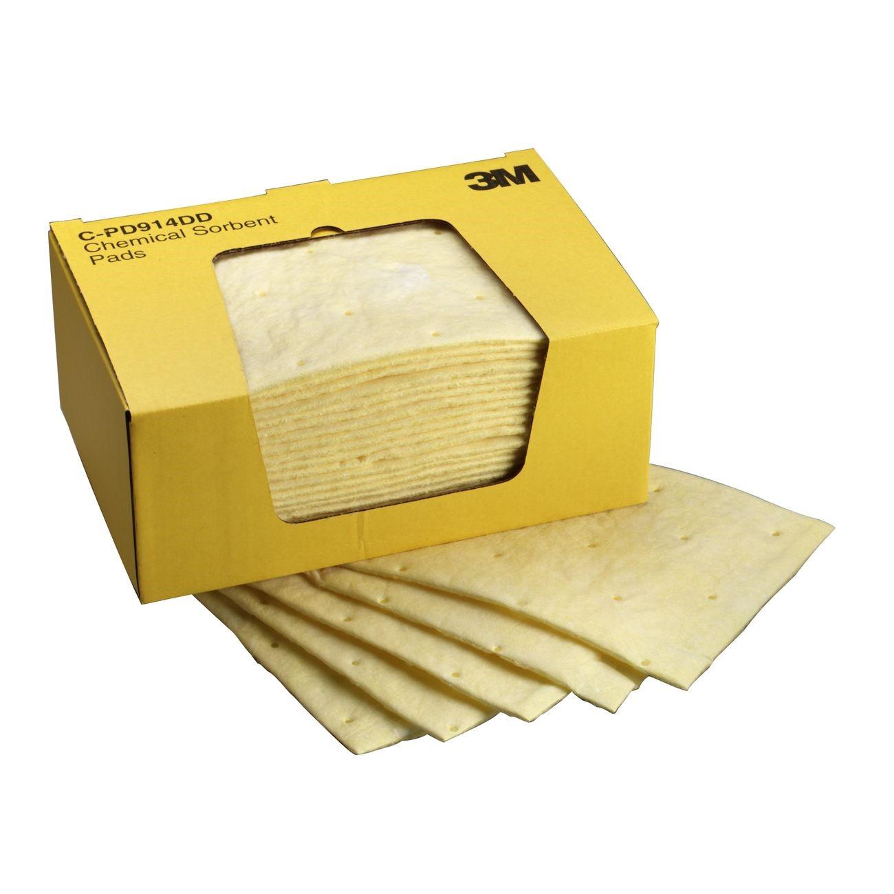 3M(TM) Chemical Sorbent Pad C-PD914DD, Environmental Safety Product, High Capacity, 25 pads/bx, 6 bx/cs