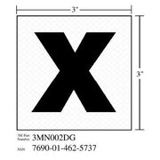 3M(TM) Diamond Grade(TM) Damage Control Sign 3MN001DG "X-Ray", 4 in x 4 in, 10 per package
