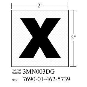 3M(TM) Diamond Grade(TM) Damage Control Sign 3MN003DG "X-Ray", 2 in x 2 in, 10 per package