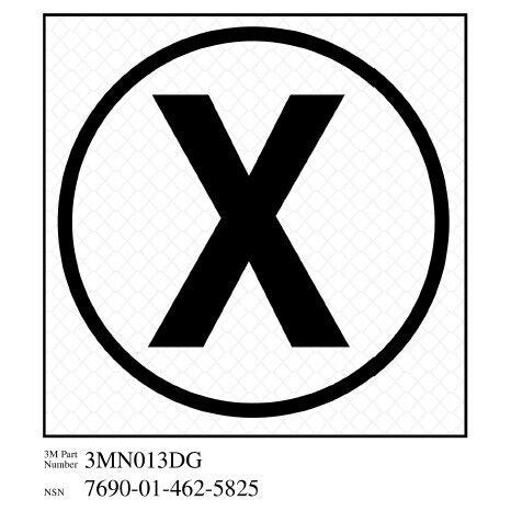 3M(TM) Diamond Grade(TM) Damage Control Sign 3MN013DG "Cir X-Ray", 4 in x 4 in, 10 per package