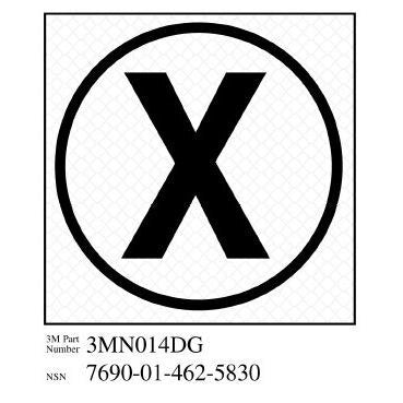 3M(TM) Diamond Grade(TM) Damage Control Sign 3MN014DG "Cir X-Ray", 3 in x 3 in, 10 per package