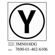 3M(TM) Diamond Grade(TM) Damage Control Sign 3MN018DG "Cir Yoke", 2 in x 2 in, 10 per package