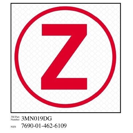 3M(TM) Diamond Grade(TM) Damage Control Sign 3MN019DG "Cir Zebra", 4 in x 4 in, 10 per package