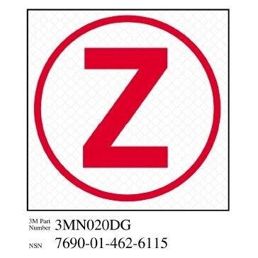 3M(TM) Diamond Grade(TM) Damage Control Sign 3MN020DG "Cir Zebra", 3 in x 3 in, 10 per package
