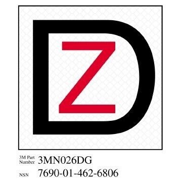 3M(TM) Diamond Grade(TM) Damage Control Sign 3MN026DG "Dk Ship Zebra", 3 in x 3 in, 10 per package