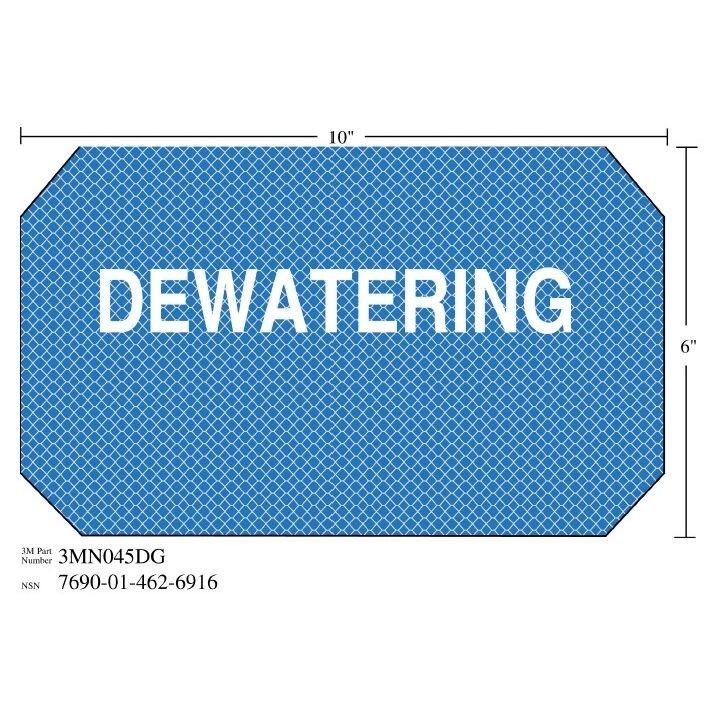 3M(TM) Diamond Grade(TM) Damage Control Sign 3MN045DG "DEWATERING", 10 in x 6 in, 10 per package