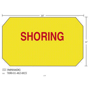 3M(TM) Diamond Grade(TM) Damage Control Sign 3MN046DG "SHORING", 10 in x 6 in, 10 per package