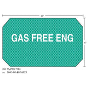 3M(TM) Diamond Grade(TM) Damage Control Sign 3MN047DG "GAS FREE ENG", 10 in x 6 in, 10 per package