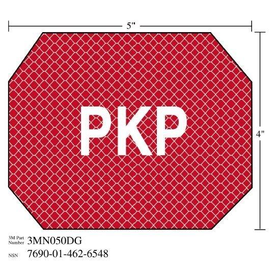 3M(TM) Diamond Grade(TM) Damage Control Sign 3MN050DG "PKP", 5 in x 4 in, 10 per package