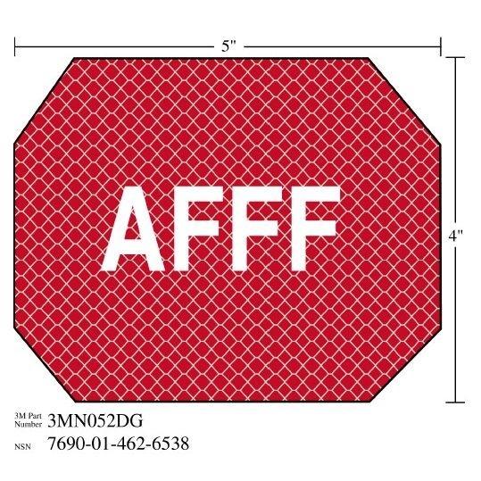 3M(TM) Diamond Grade(TM) Damage Control Sign 3MN052DG "AFFF", 5 in x 4 in, 10 per package