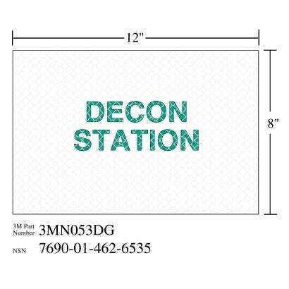 3M(TM) Diamond Grade(TM) Damage Control Sign 3MN053DG "DECON STA", 12 in x 8 in, 10 per package