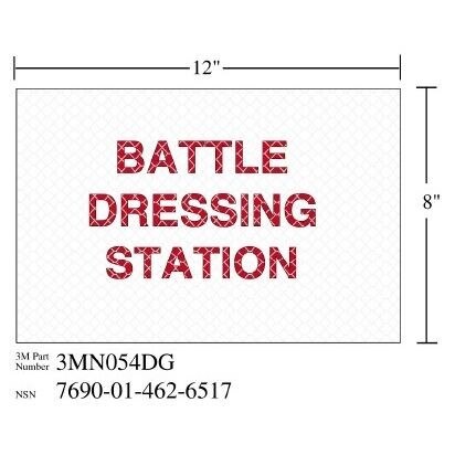 3M(TM) Diamond Grade(TM) Damage Control Sign 3MN054DG "BAT DRES STAT", 12 in x 8 in, 10 per package
