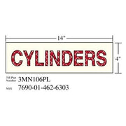 3M(TM) Photoluminescent Film 6900, Shipboard Sign 3MN106PL, 14 in x 4 in, CYLINDERS, 10/pkg