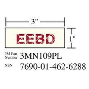 3M(TM) Photoluminescent Film 6900, Shipboard Sign 3MN109PL, 3 in x 1 in, EEBD, 10/pkg