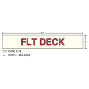 3M(TM) Photoluminescent Film 6900, Shipboard Sign 3MN133PL, 24 in x 4 in, FLT DECK, 10/pkg