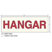 3M(TM) Photoluminescent Film 6900, Shipboard Sign 3MN136PL, 12 in x 4 in, HANGAR, 10/pkg