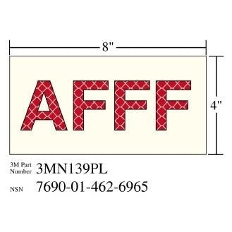 3M(TM) Photoluminescent Film 6900, Shipboard Sign 3MN139PL, 8 in x 4 in, AFFF, 10/pkg