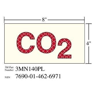 3M(TM) Photoluminescent Film 6900, Shipboard Sign 3MN140PL, 8 in x 4 in, CO2, 10/pkg