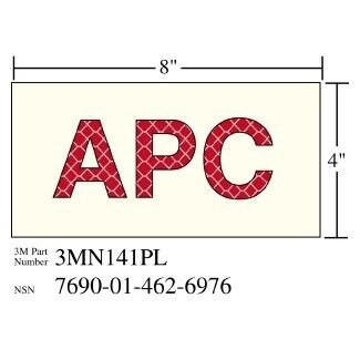 3M(TM) Photoluminescent Film 6900, Shipboard Sign 3MN141PL, 8 in x 4 in, APC, 10/pkg