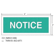 3M(TM) Diamond Grade(TM) Safety Sign 3MN211DG "NOTICE", 6 in x 2 in, 10 per package