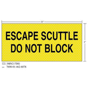 3M(TM) Diamond Grade(TM) Safety Sign 3MN217DG "ESCAPE BLOCK", 10 in x 4 in, 10 per package
