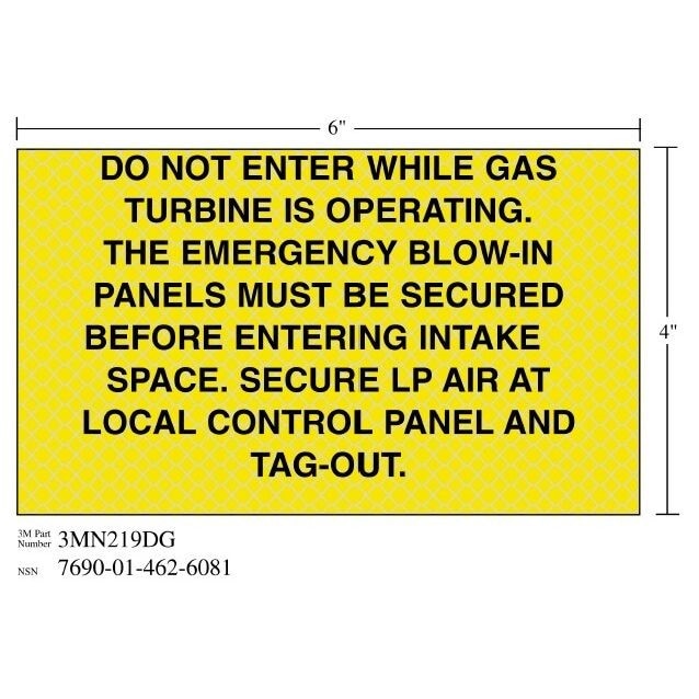 3M(TM) Diamond Grade(TM) Safety Sign 3MN219DG "DO NOT TAG OUT", 6 in x 4 in, 10 per package