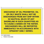 3M(TM) Diamond Grade(TM) Safety Sign 3MN220DG "DISCHARGE SERIES", 7 in x 5 in, 10 per package