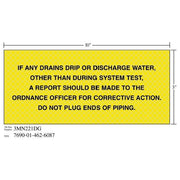 3M(TM) Diamond Grade(TM) Safety Sign 3MN221DG "IF ANY PIPING", 10 in x 3 in, 10 per package