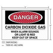 3M(TM) Diamond Grade(TM) Fire Fighting Sign 3MN302DG "DANGER SPACE", 9 in x 6 in, 10 per package