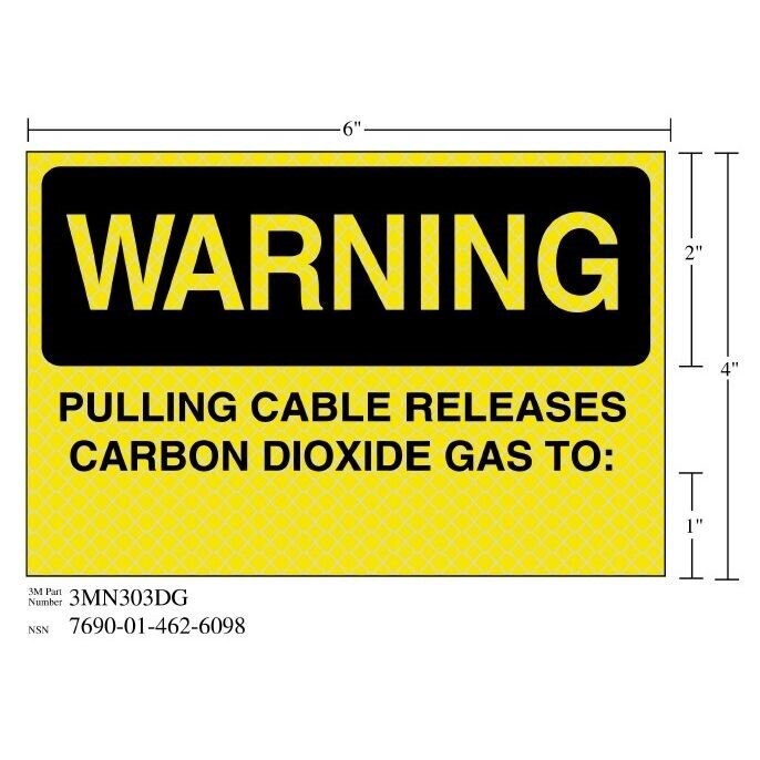3M(TM) Diamond Grade(TM) Fire Fighting Sign 3MN303DG "WARNING TO", 6 in x 4 in, 10 per package