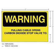 3M(TM) Diamond Grade(TM) Fire Fighting Sign 3MN304DG "WARNING VALVE", 6 in x 4 in, 10 per package
