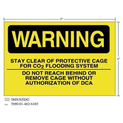 3M(TM) Diamond Grade(TM) Fire Fighting Sign 3MN305DG "WARNING DCA", 9 in x 6 in, 10 per package