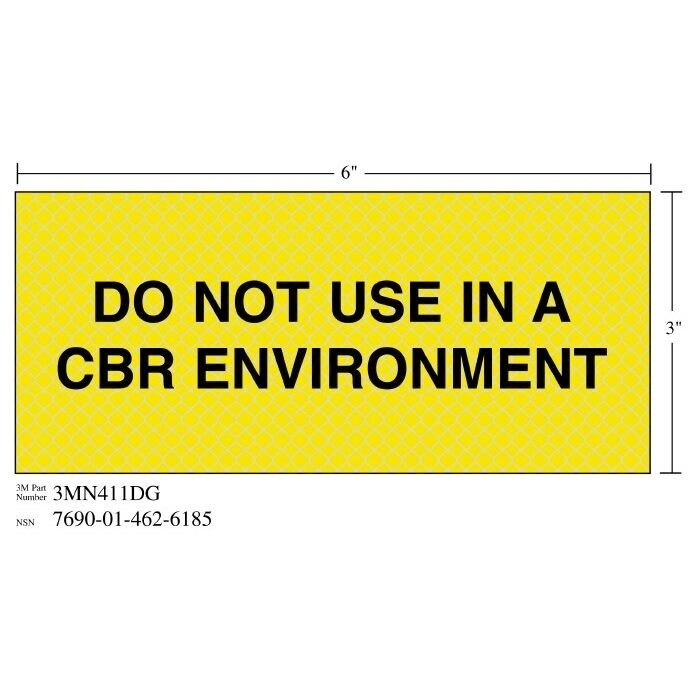 3M(TM) Diamond Grade(TM) Ventilation Sign 3MN411DG "DO NOT USE", 7 in x 3 in, 10 per package