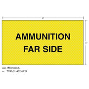 3M(TM) Diamond Grade(TM) Weapon Sign 3MN501DG "AMMUN SIDE", 9 in x 5 in, 10 per package