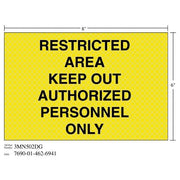 3M(TM) Diamond Grade(TM) Weapon Sign 3MN502DG "RESTRICT ONLY", 8 in x 6 in, 10 per package