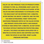 3M(TM) Diamond Grade(TM) Fire Fighting Sign 3MN306DG "HALON SWITCHES", 10 in x 7 in, 10 per package