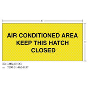 3M(TM) Diamond Grade(TM) Ventilation Sign 3MN401DG "AIR HATCH CLOS", 7 in x 3 in, 10 per package