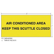 3M(TM) Diamond Grade(TM) Ventilation Sign 3MN402DG "AIR SCUT CLOS", 10 in x 3 in, 10 per package