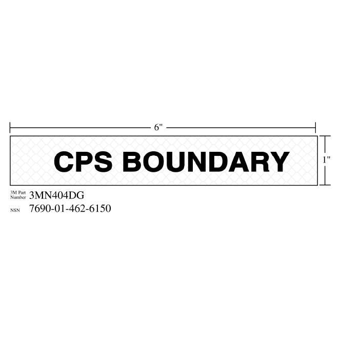 3M(TM) Diamond Grade(TM) Ventilation Sign 3MN404DG "CPS BOUNDARY", 7 in x 1 in, 10 per package