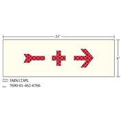 3M(TM) Photoluminescent Film 6900, Shipboard Sign 3MN123PL, 24 in x 8 in, + W/ARROW, 10/pkg