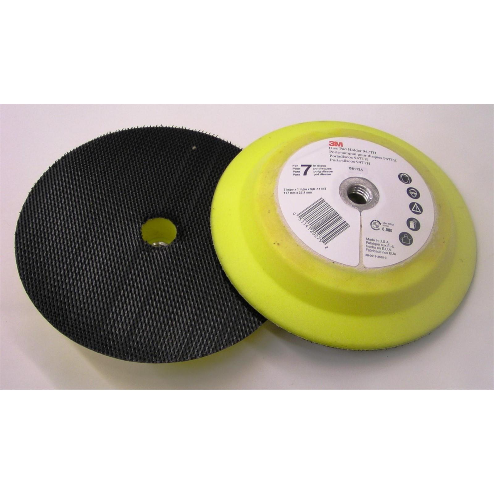 3M(TM) Disc Pad Holder 947TH, 20279, 7 in x 1 in x 5/8-11 Internal Black T Hook, 1 per case