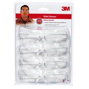 Safety Glasses, Clear, Anti-Scratch, 10 PK/CS