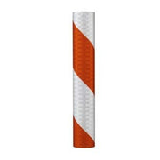 Barricade Sheeting, 3336L, White/Orange, 8 Inch W, 50 yds L